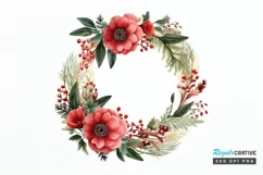 Christmas Holiday Wreath PNG Clipart Product Image 1