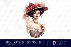 Watercolor Elegant Glam Lady Exquisite Clipart Product Image 1