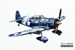 Fighter Aircraft Watercolor PNG Clipart Product Image 1