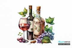 Watercolor Alcohol clipart png clipart Product Image 1