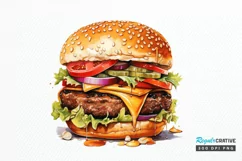 Big Hamburgers Sublimation PNG Clipart Product Image 1