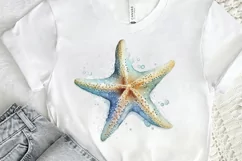 Watercolor Starfish PNG Clipart Product Image 2