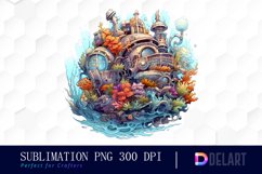 Watercolor Dreamy Underwater Fantasy Sublimation Art Product Image 1
