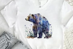 Watercolor Grizzly Bear PNG Clipart Product Image 2