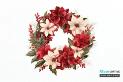 Christmas Holiday Wreath PNG Clipart Product Image 1
