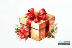 Cute Christmas Watercolor PNG Clipart Product Image 1