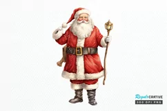 Watercolor Santa Claus PNG Clipart Product Image 1