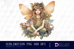 Vintage Woodland Fairy Watercolor Product Image 1