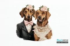 Dog Bride and Dog Groom PNG Clipart Product Image 1
