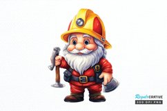 Funny Fireman Gnome Sublimation PNG Clipart Product Image 1