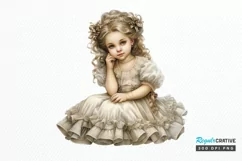 Victorian Little Girl PNG Clipart Product Image 1