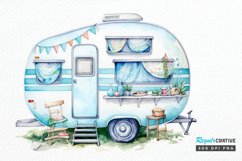 Watercolor Caravan Sublimation PNG Clipart Product Image 1