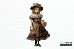 Victorian Little Girl PNG Clipart Product Image 1