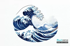 Japanese Kanagawa Wave PNG Clipart Product Image 1