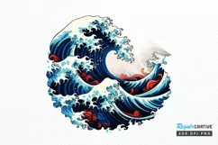 Japanese Kanagawa Wave PNG Clipart Product Image 1