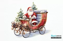 Watercolor Santa Claus PNG Clipart Product Image 1