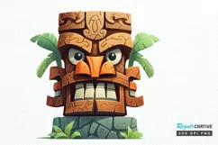 Stone Tiki God Sublimation PNG Clipart Product Image 1