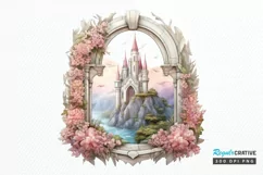 Fairy Castle Window Sublimation PNG Clipart Product Image 1