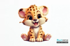 Cute Happy Baby Animal Sublimation PNG Clipart Product Image 1