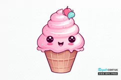 Artistic Drawing Kawaii Ice Cream PNG Clipart Product Image 1