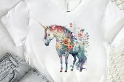 Watercolor Cute Unicorn PNG Clipart Product Image 2