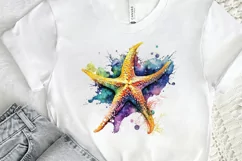 Watercolor Starfish PNG Clipart Product Image 2