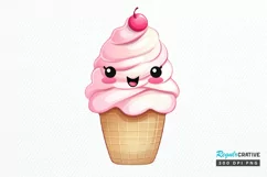 Artistic Drawing Kawaii Ice Cream PNG Clipart Product Image 1