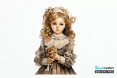 Victorian Little Girl PNG Clipart Product Image 1