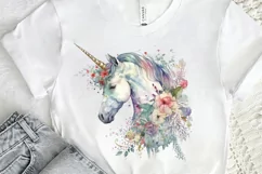 Watercolor Cute Unicorn PNG Clipart Product Image 2
