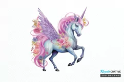 Fairy Unicorn Sublimation PNG Clipart Product Image 1