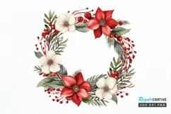 Christmas Holiday Wreath PNG Clipart Product Image 1