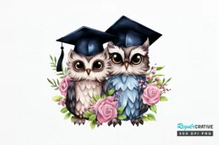 Graduation Owl Friends Sublimation PNG Clipart Product Image 1