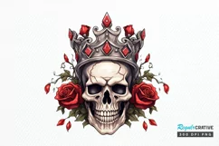 King Skull With Roses PNG Clipart Product Image 1