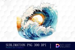 Watercolor Tsunami Clipart Set Product Image 1