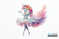 Ballerina Unicorns PNG Clipart Product Image 1