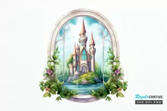 Fairy Castle Window Sublimation PNG Clipart Product Image 1