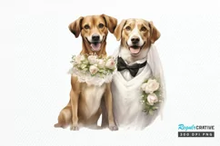 Dog Bride and Dog Groom PNG Clipart Product Image 1