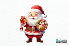 Watercolor Santa Claus PNG Clipart Product Image 1