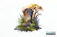 Watercolor Tombstone PNG Clipart Product Image 1