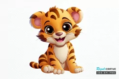 Cute Happy Baby Animal Sublimation PNG Clipart Product Image 1