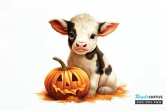 Baby Cow For Halloween Sublimation PNG Clipart Product Image 1