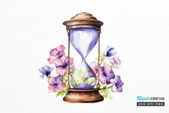 Hourglass Flower Watercolor PNG Clipart Product Image 1