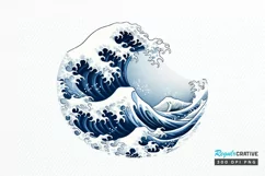 Japanese Kanagawa Wave PNG Clipart Product Image 1