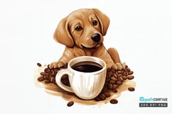 Dog Love Coffee PNG Clipart Product Image 1