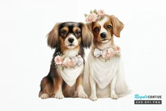 Dog Bride and Dog Groom PNG Clipart Product Image 1
