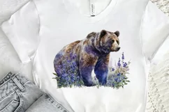 Watercolor Grizzly Bear PNG Clipart Product Image 2