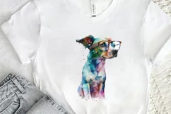 Watercolor Dog and Books PNG Clipart Product Image 2