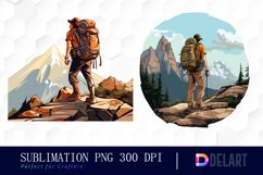 Hiking Watercolor Sublimation Art Product Image 1