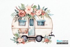 Watercolor Caravan Sublimation PNG Clipart Product Image 1