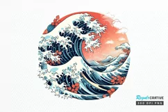 Japanese Kanagawa Wave PNG Clipart Product Image 1